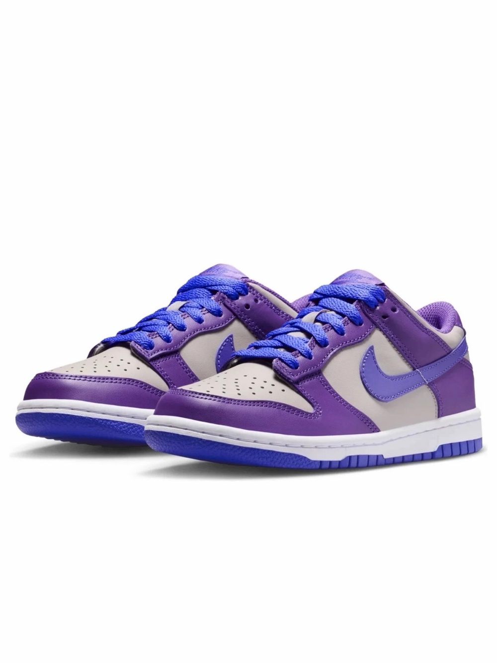 Nike Grade School Kids Dunk Low Wild Grape Purple Blue Grey Size 12C